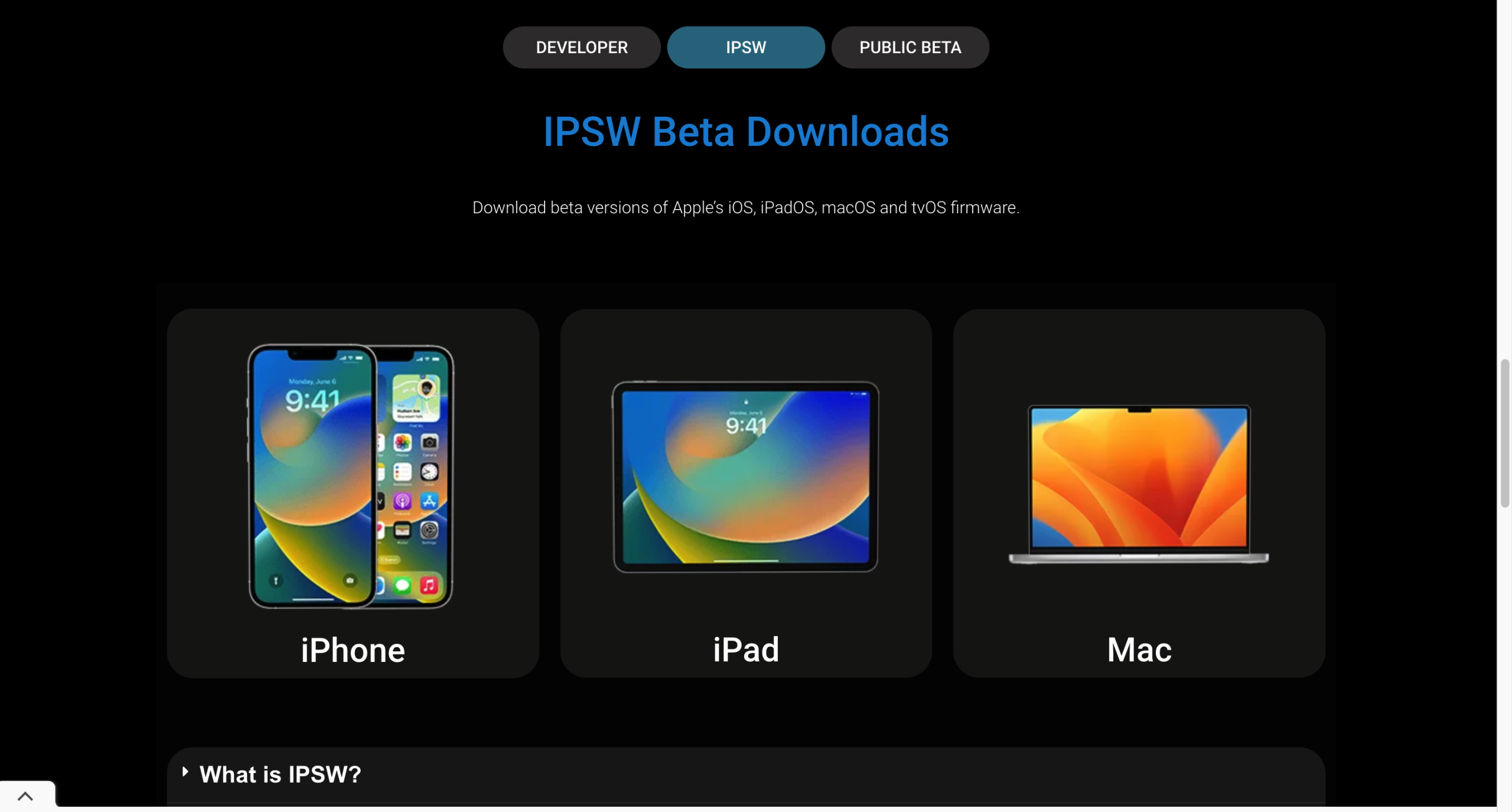 ipsw beta