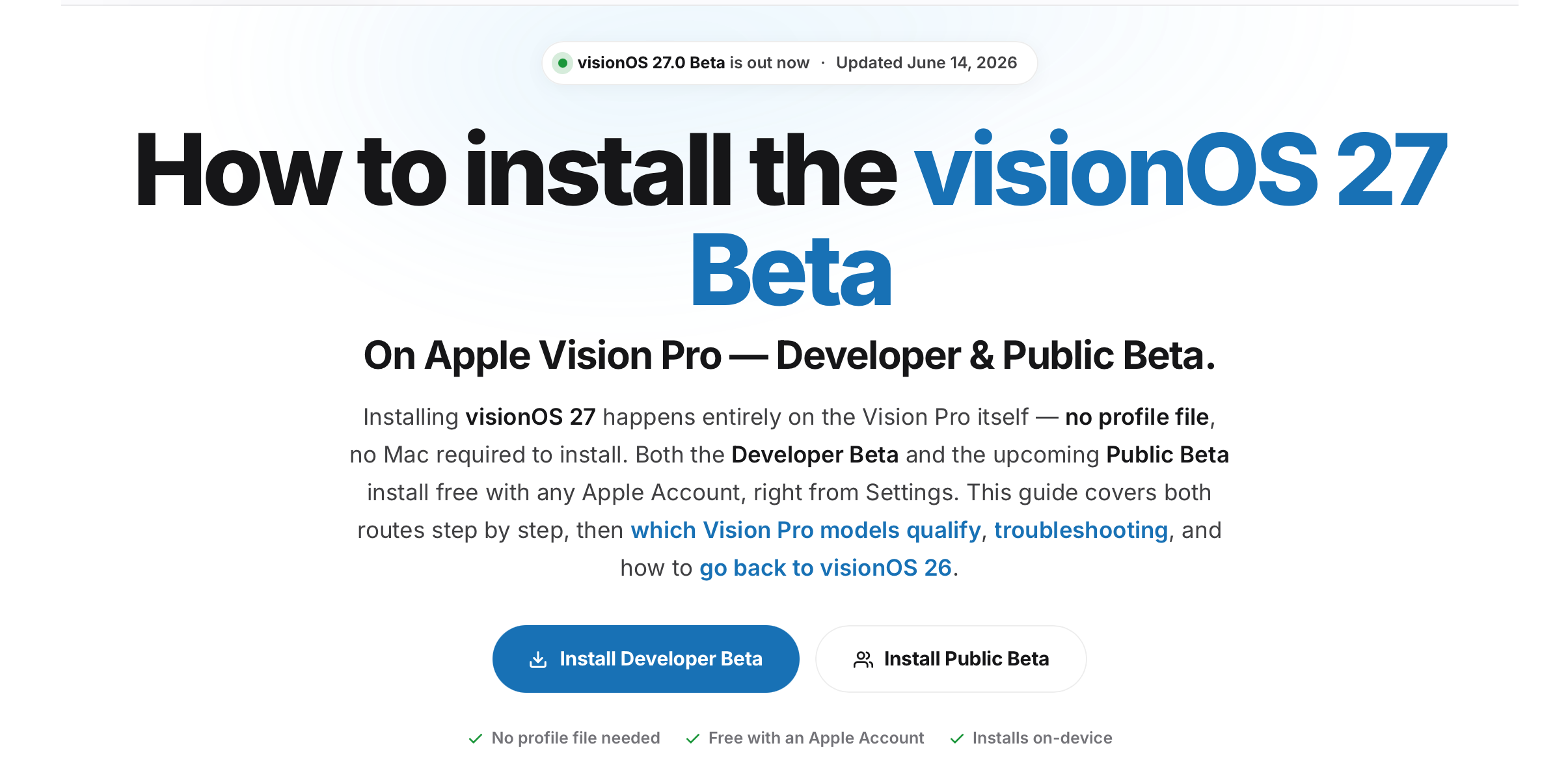 How to Install the visionOS 27 Beta