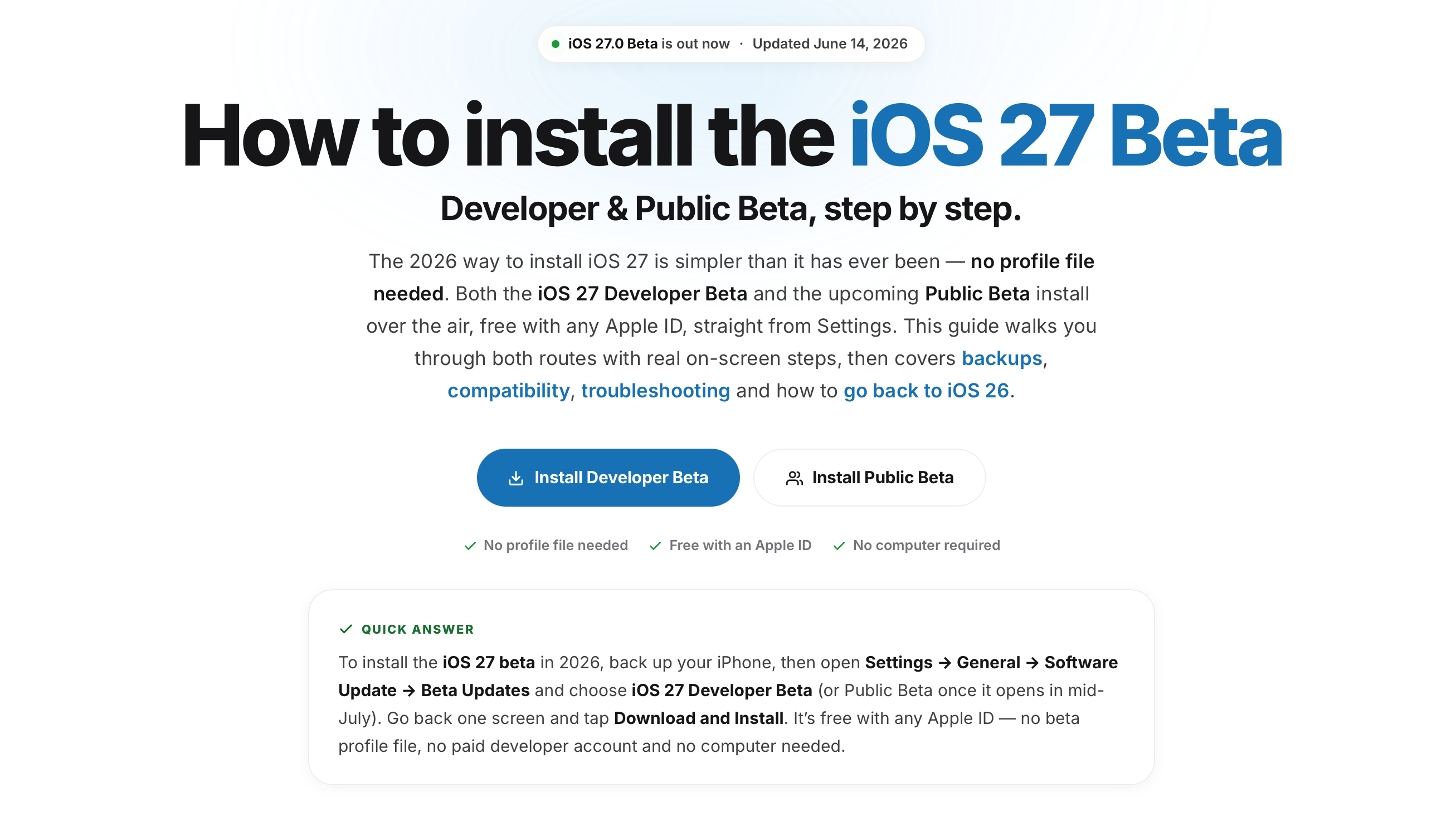 How to Install the iOS 27 Beta